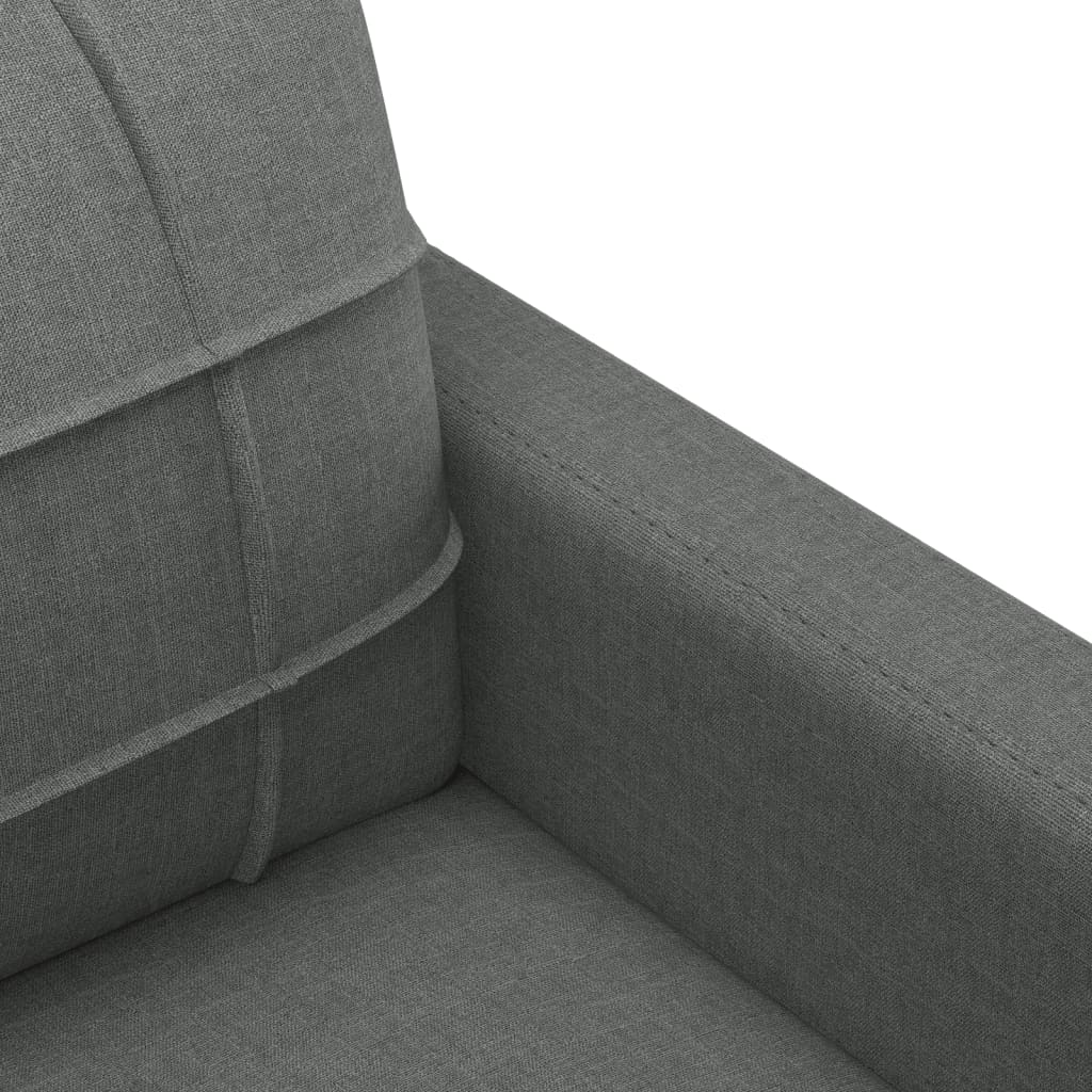 Set di Divani 4 pz con Cuscini Grigio Scuro in Tessuto | homemem39