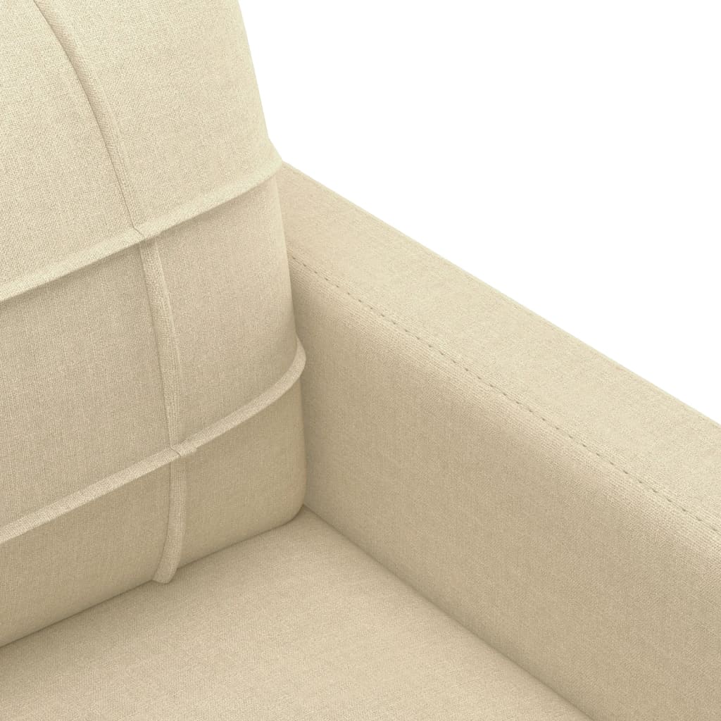 Set di Divani 4 pz con Cuscini Crema in Tessuto | homemem39