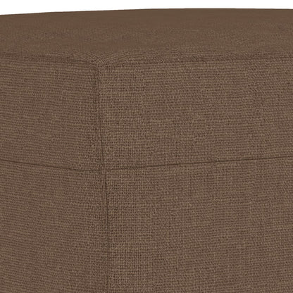 Set di Divani 4 pz con Cuscini Marrone in Tessuto | homemem39