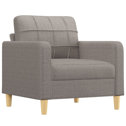Set di Divani 4 pz con Cuscini Tortora in Tessuto | homemem39