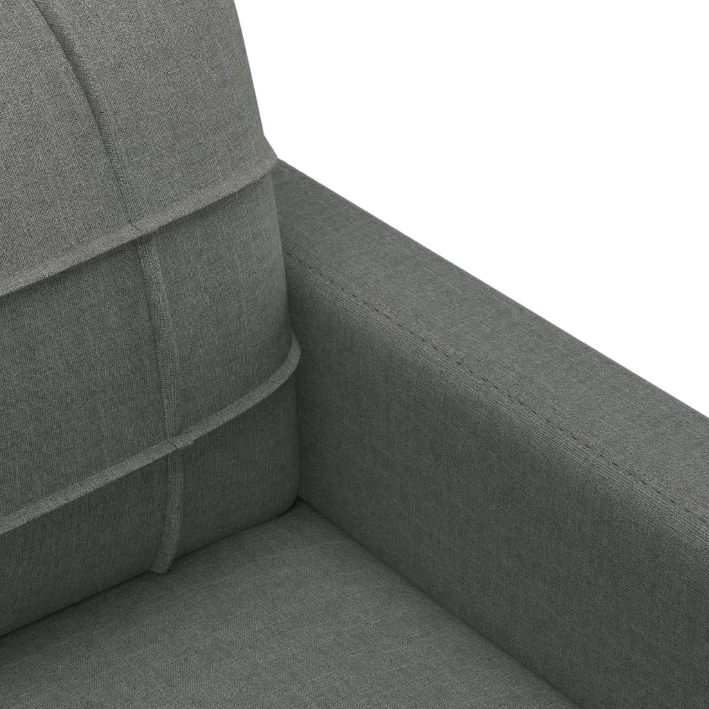Set di Divani 4 pz con Cuscini Grigio Scuro in Tessuto | homemem39