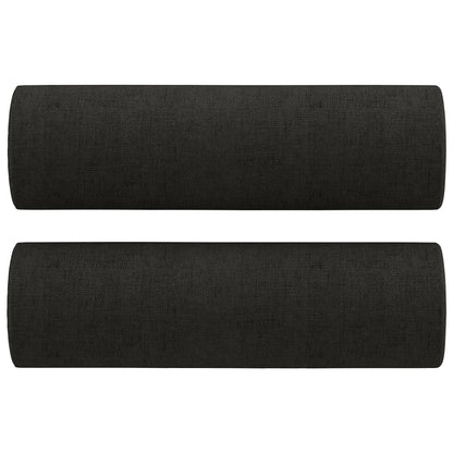 Set Divani 4 pz con Cuscini Nero in Tessuto | homemem39