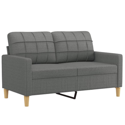 Set di Divani 3 pz con Cuscini Grigio Scuro in Tessuto | homemem39
