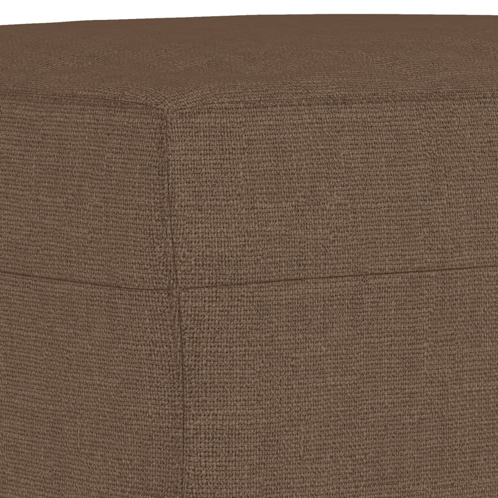 Set di Divani 3 pz con Cuscini Marrone in Tessuto | homemem39