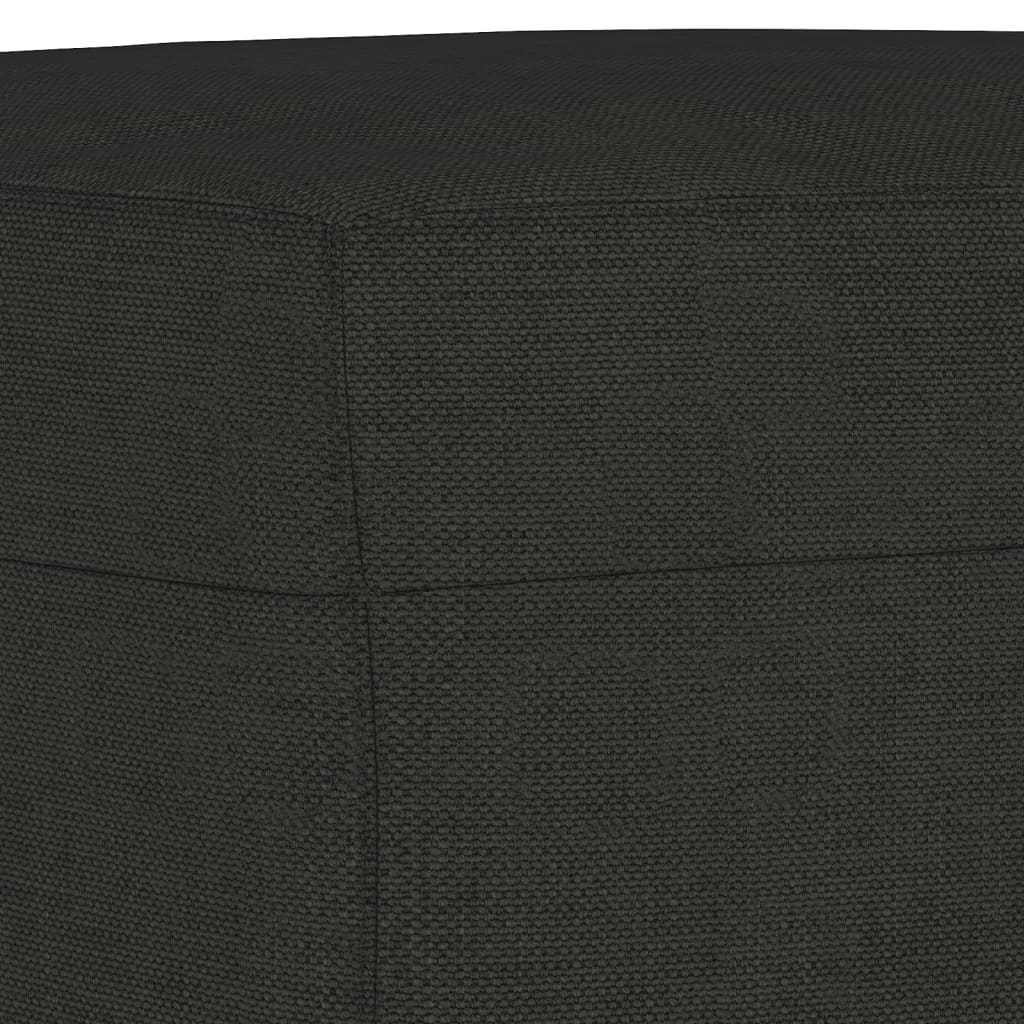 Set di Divani 3 pz con Cuscini Nero in Tessuto | homemem39