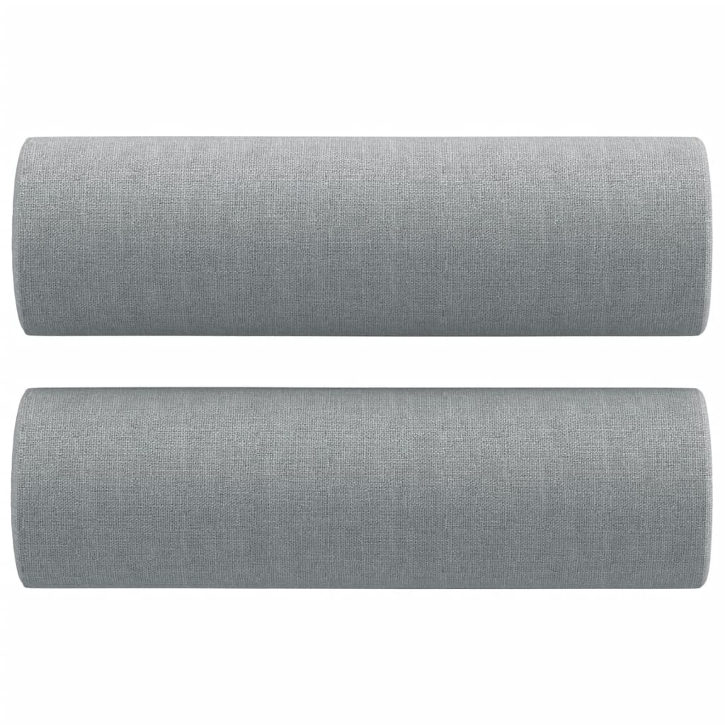 Set Divani 3 pz con Cuscini Grigio Chiaro in Tessuto | homemem39