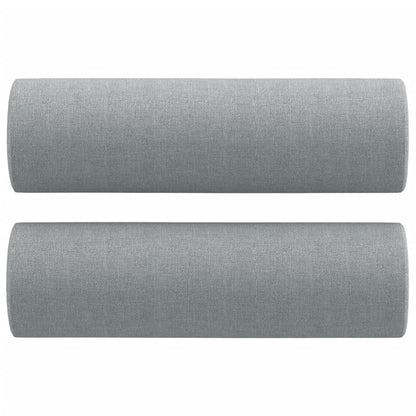 Set Divani 3 pz con Cuscini Grigio Chiaro in Tessuto | homemem39