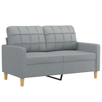Set di Divani 3 pz con Cuscini Grigio Chiaro in Tessuto | homemem39
