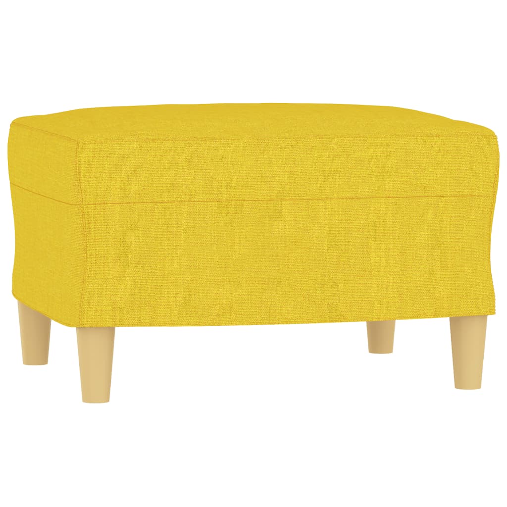 Set di Divani 3 pz con Cuscini Giallo Chiaro in Tessuto - homemem39