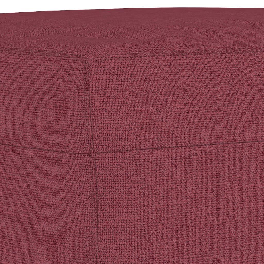 Set di Divani 3 pz con Cuscini Rosso Vino in Tessuto | homemem39