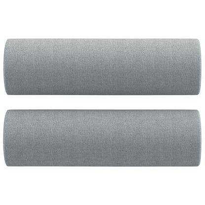Set Divani 3 pz con Cuscini Grigio Chiaro in Tessuto | homemem39