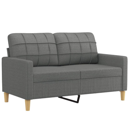 Set di Divani 3 pz con Cuscini Grigio Scuro in Tessuto | homemem39