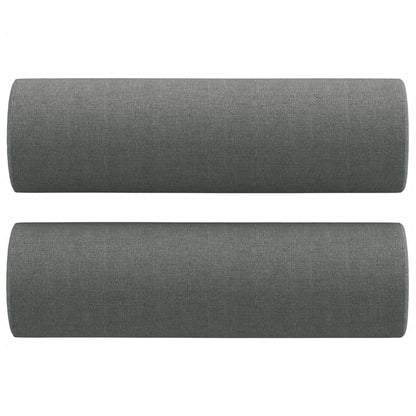 Set di Divani 3 pz con Cuscini Grigio Scuro in Tessuto | homemem39