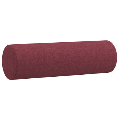 Set di Divani 3 pz con Cuscini Rosso Vino in Tessuto | homemem39
