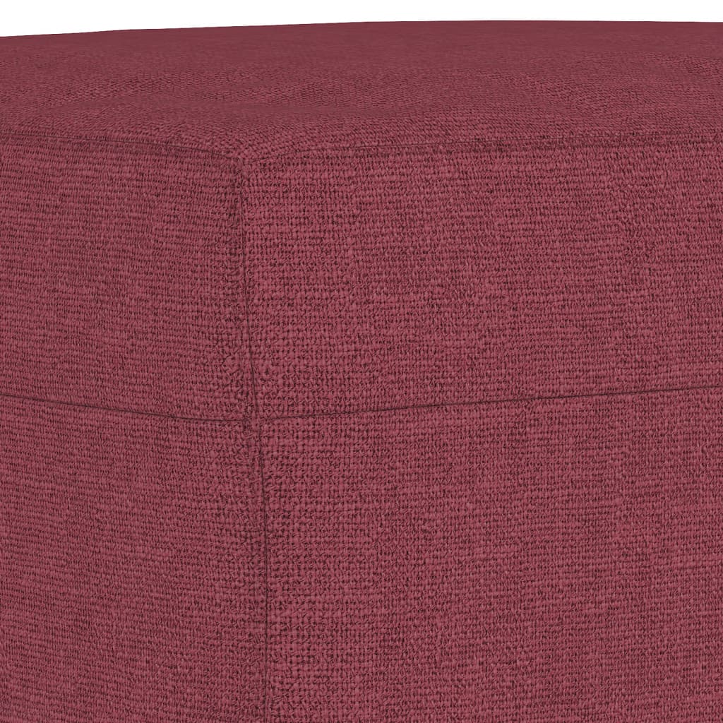 Set di Divani 3 pz con Cuscini Rosso Vino in Tessuto | homemem39