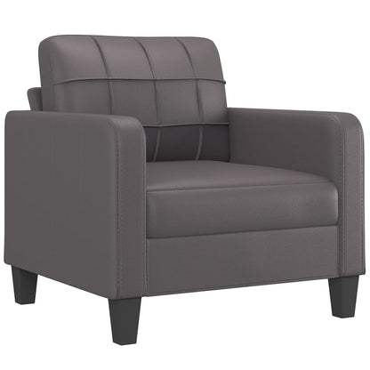 Set di Divani 4 pz con Cuscini Grigio in Similpelle | homemem39