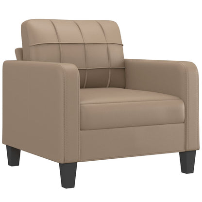 Set di Divani 4 pz con Cuscini cappuccino in Similpelle | homemem39