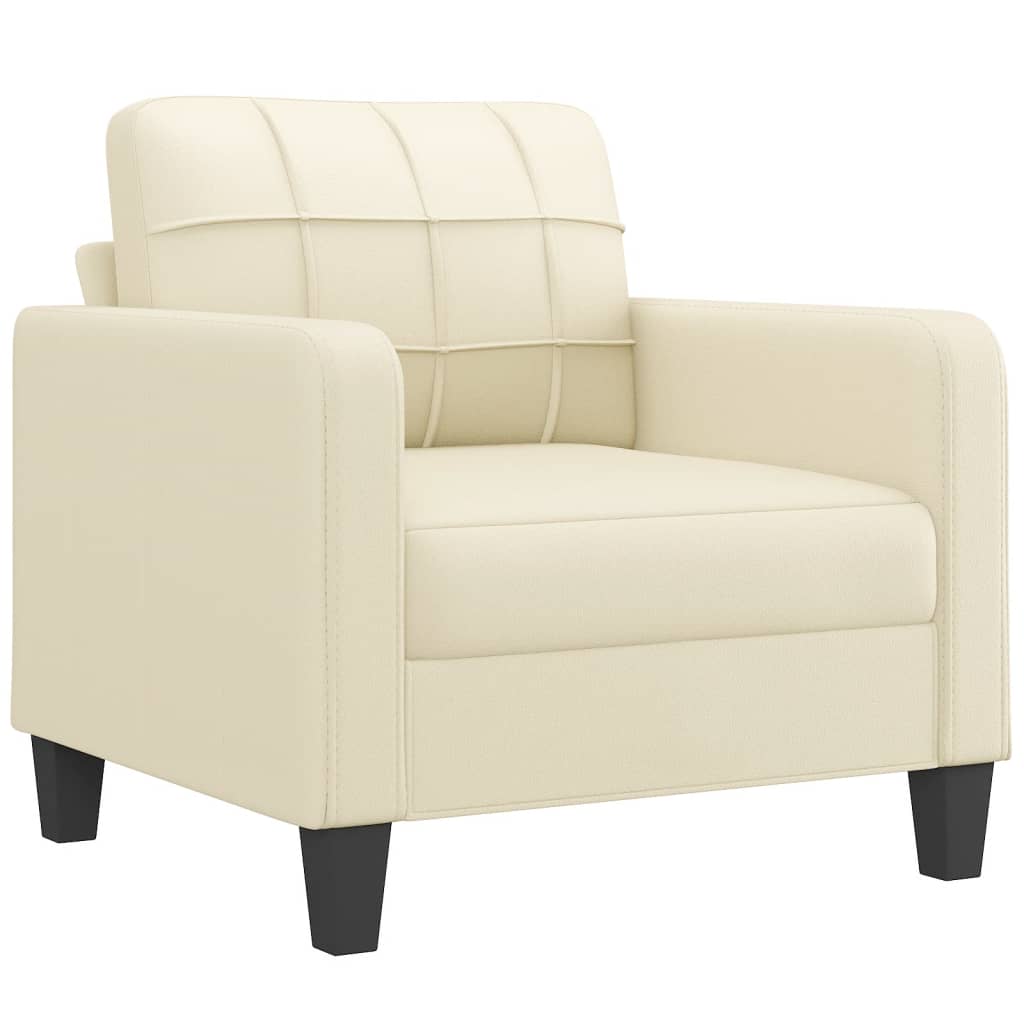 Set di Divani 4 pz con Cuscini Crema in Similpelle | homemem39
