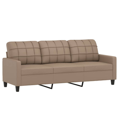 Set di Divani 4 pz con Cuscini Cappuccino in Similpelle | homemem39