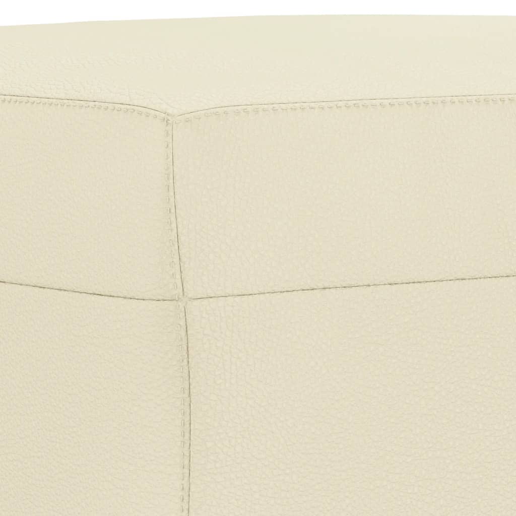 Set di Divani 3 pz con Cuscini Crema in Similpelle | homemem39