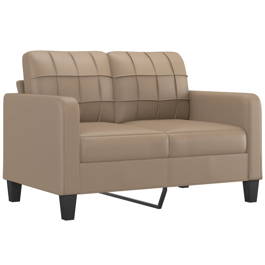 Set di Divani 3 pz con Cuscini cappuccino in Similpelle | homemem39