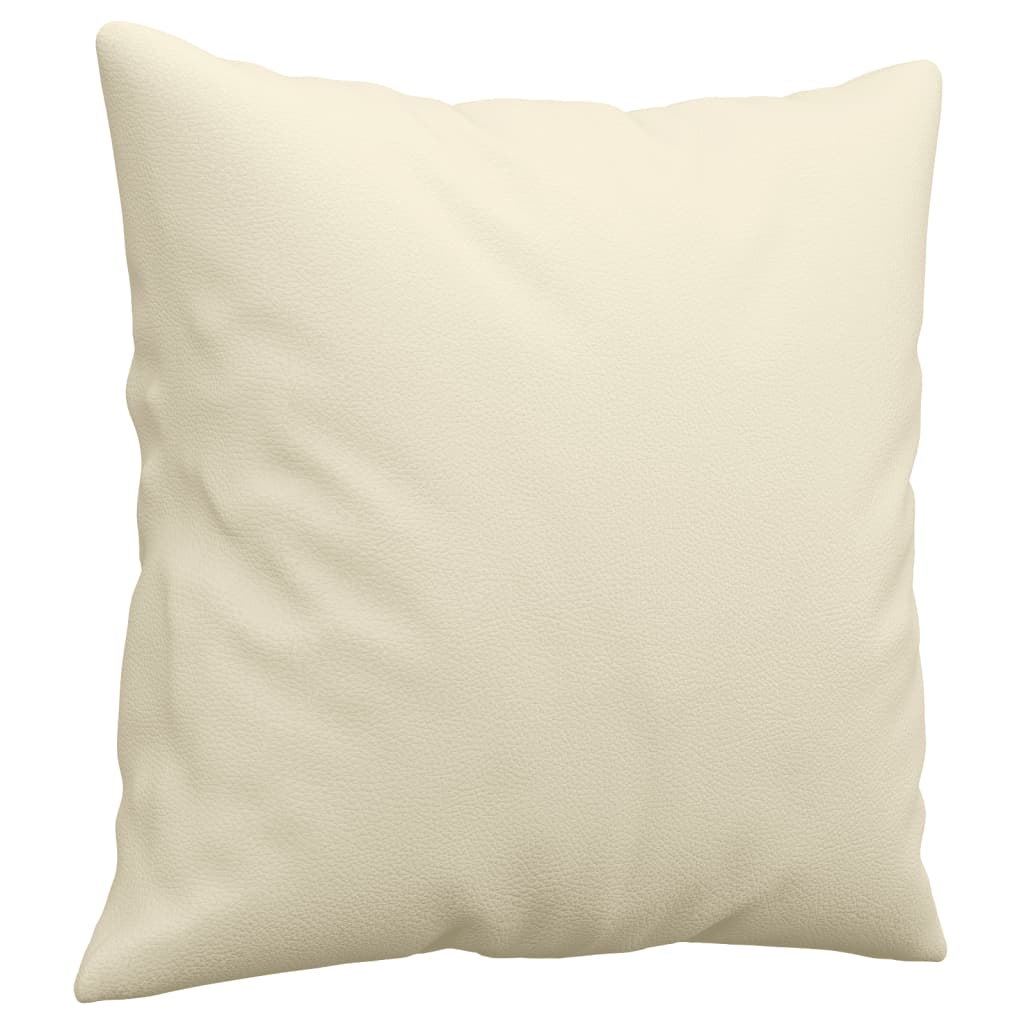 Set di Divani 2 pz con Cuscini Crema in Similpelle | homemem39