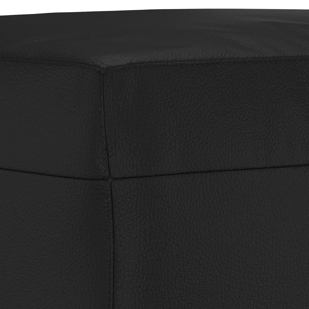 Set di Divani 3 pz con Cuscini Nero in Similpelle | homemem39