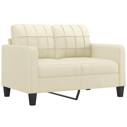 Set di Divani 3 pz con Cuscini Crema in Similpelle | homemem39