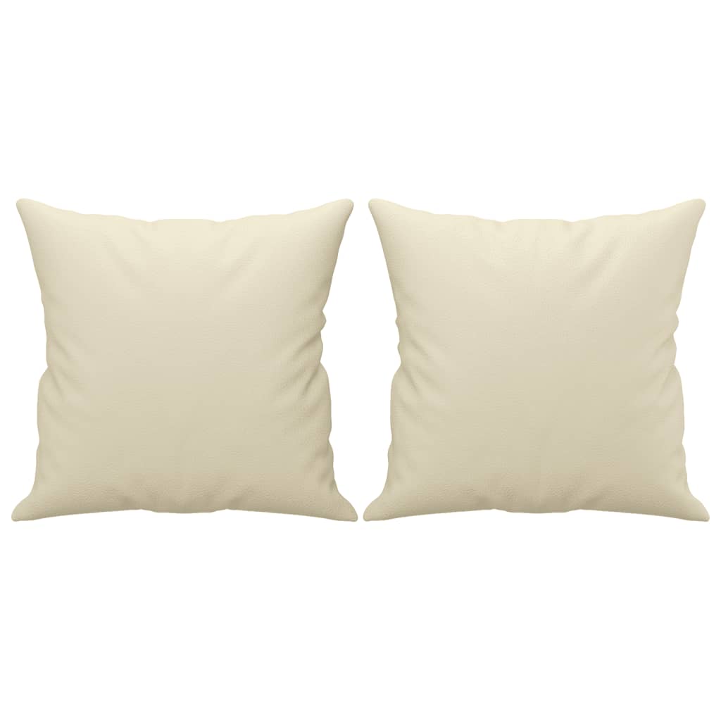 Set di Divani 3 pz con Cuscini Crema in Similpelle | homemem39
