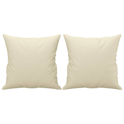 Set di Divani 3 pz con Cuscini Crema in Similpelle | homemem39