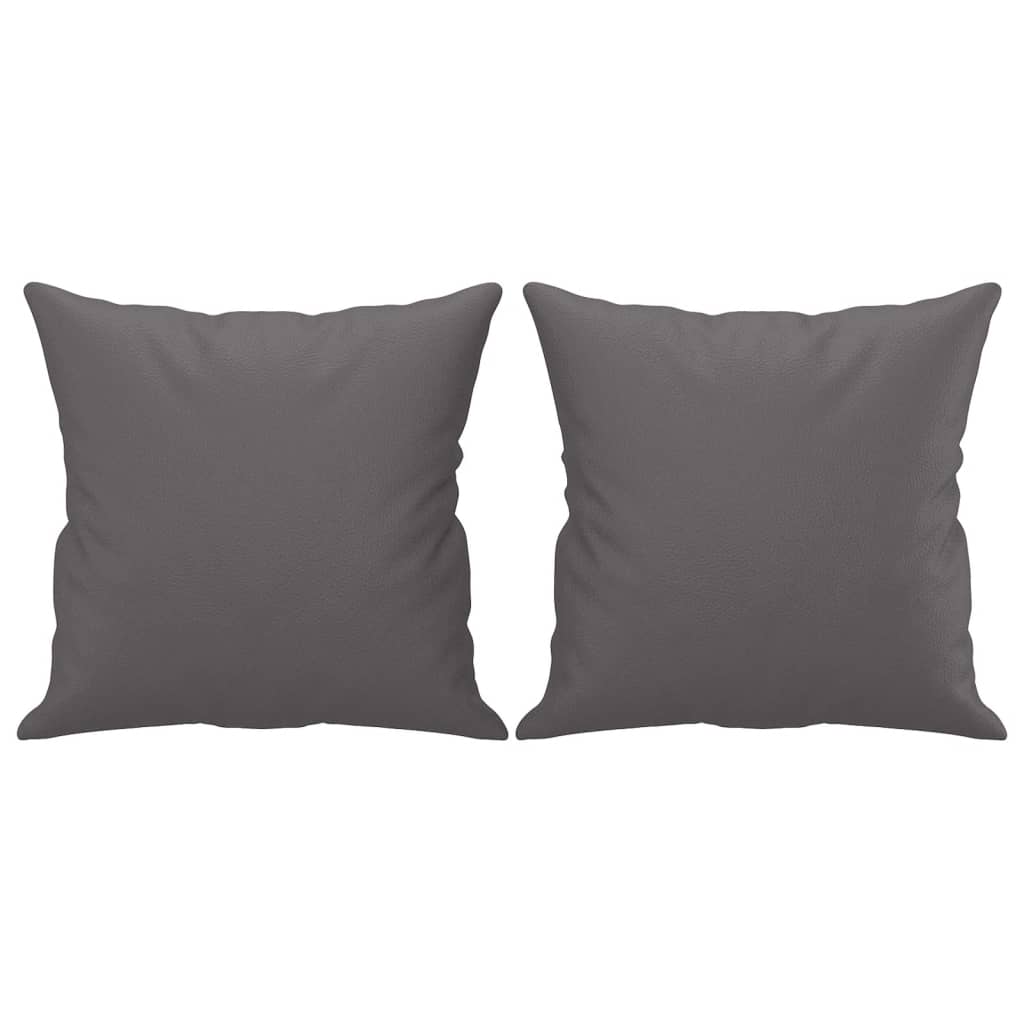 Set di Divani 3 pz con Cuscini Grigio in Similpelle | homemem39