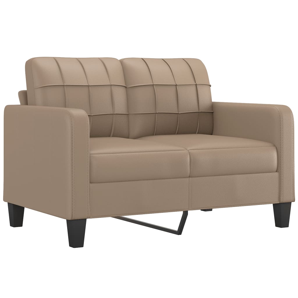 Set di Divani 3 pz con Cuscini Cappuccino in Similpelle | homemem39
