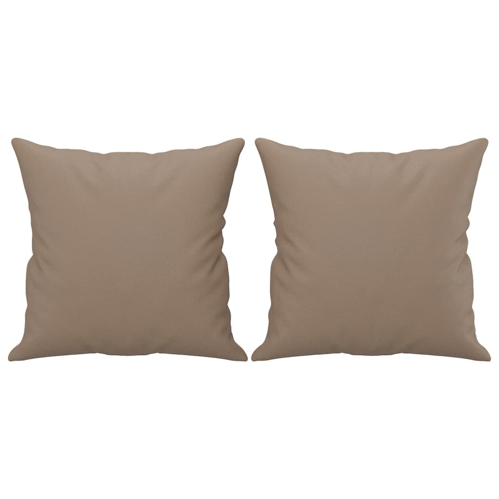 Set di Divani 3 pz con Cuscini Cappuccino in Similpelle | homemem39
