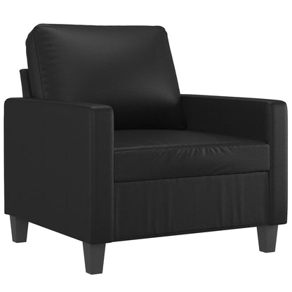 Set di Divani 4 pz con Cuscini Nero in Similpelle | homemem39