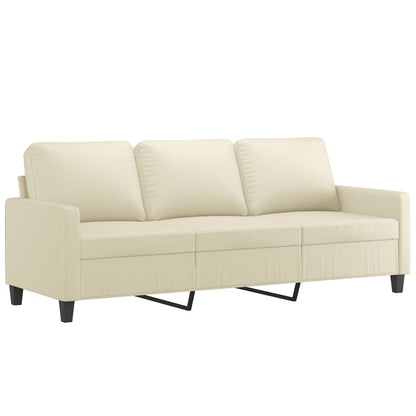 Set di Divani 4 pz con Cuscini crema in Similpelle | homemem39