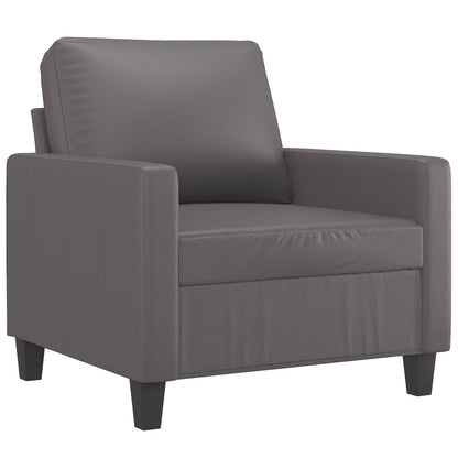 Set di Divani 4 pz con Cuscini Grigio in Similpelle | homemem39