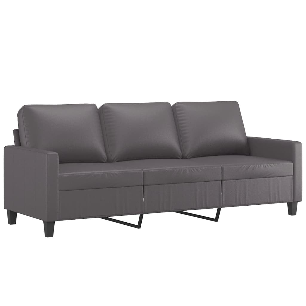 Set di Divani 4 pz con Cuscini Grigio in Similpelle | homemem39