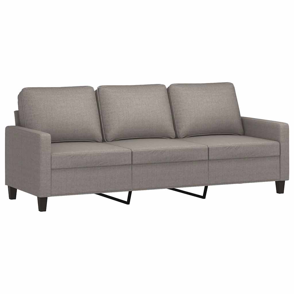 Set di Divani 4 pz con Cuscini Tortora in Tessuto