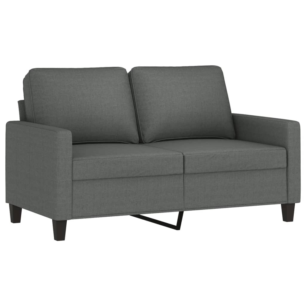 Set di Divani 3 pz con Cuscini Grigio Scuro in Tessuto | homemem39