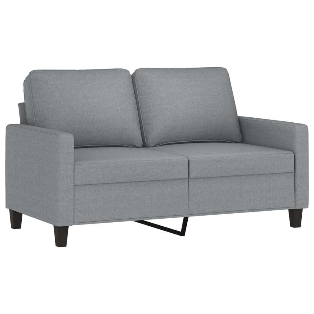 Set di Divani 2 pz con Cuscini Grigio Chiaro in Tessuto | homemem39