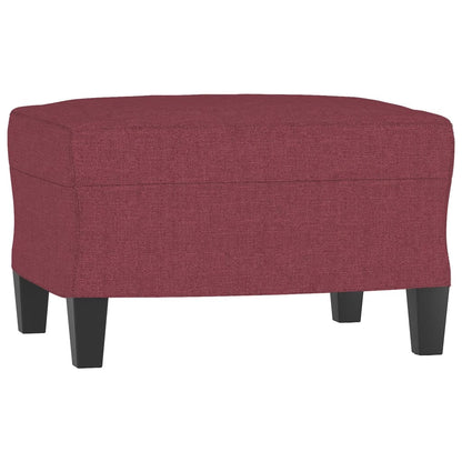 Set di Divani 3 pz con Cuscini Rosso Vino in Tessuto | homemem39
