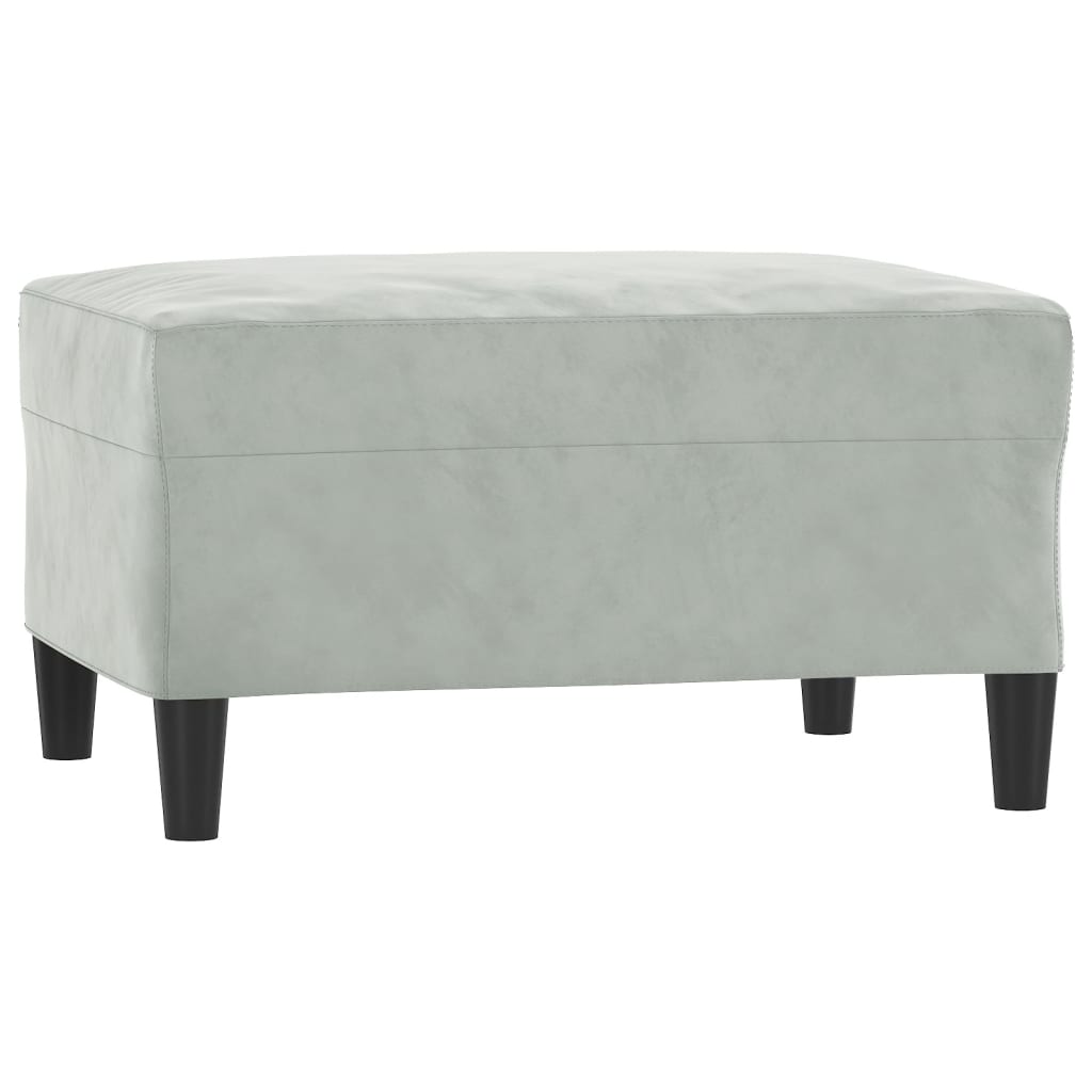 Set di Divani 4 pz con Cuscini Grigio Chiaro in Velluto | homemem39