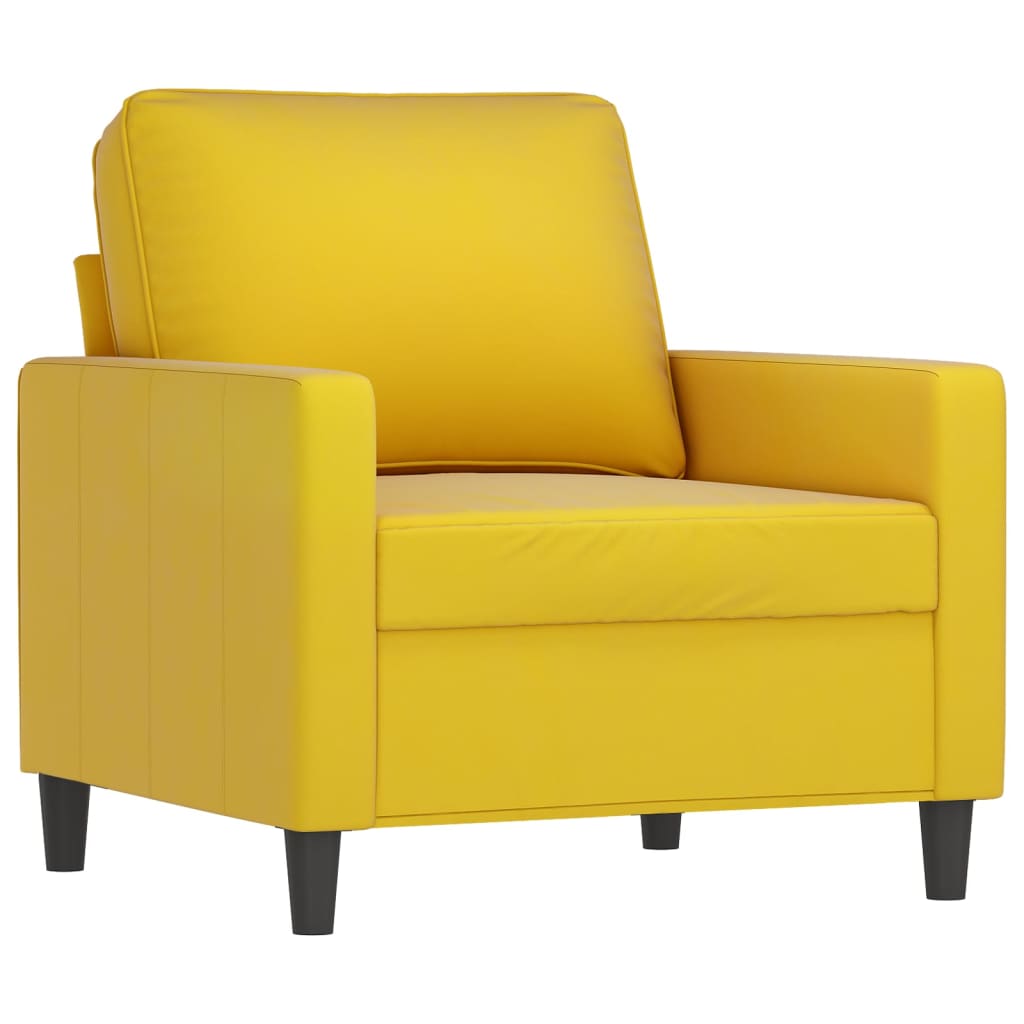 Set di Divani 4 pz con Cuscini giallo in Velluto - homemem39