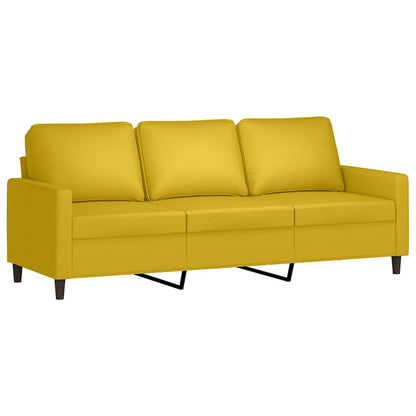 Set di Divani 4 pz con Cuscini giallo in Velluto | homemem39