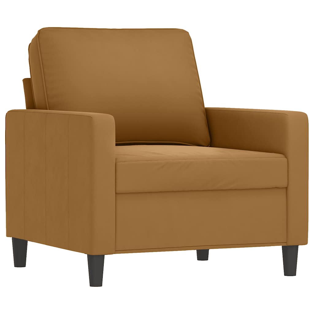 Set di Divani 4 pz con Cuscini Marrone in Velluto | homemem39