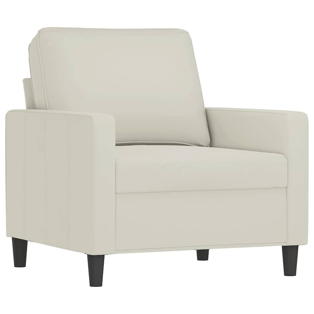Set di Divani 4 pz con Cuscini Crema in Velluto | homemem39