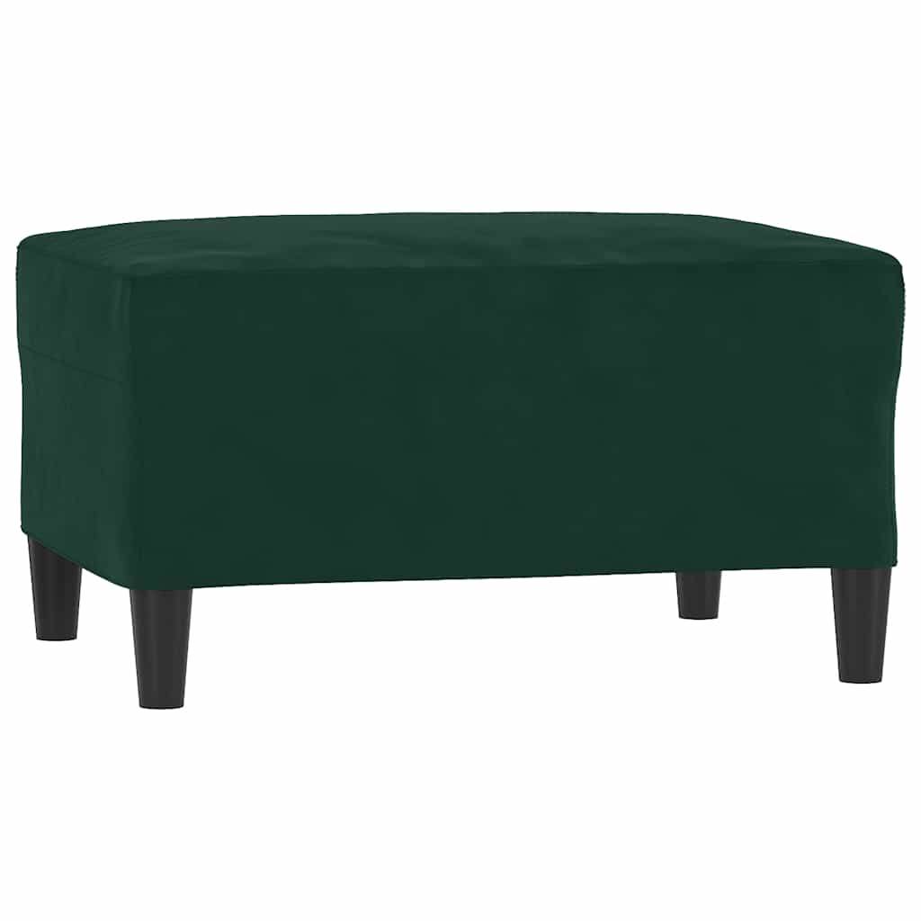 Set di Divani 3 pz con Cuscini Verde scuro in Velluto | homemem39