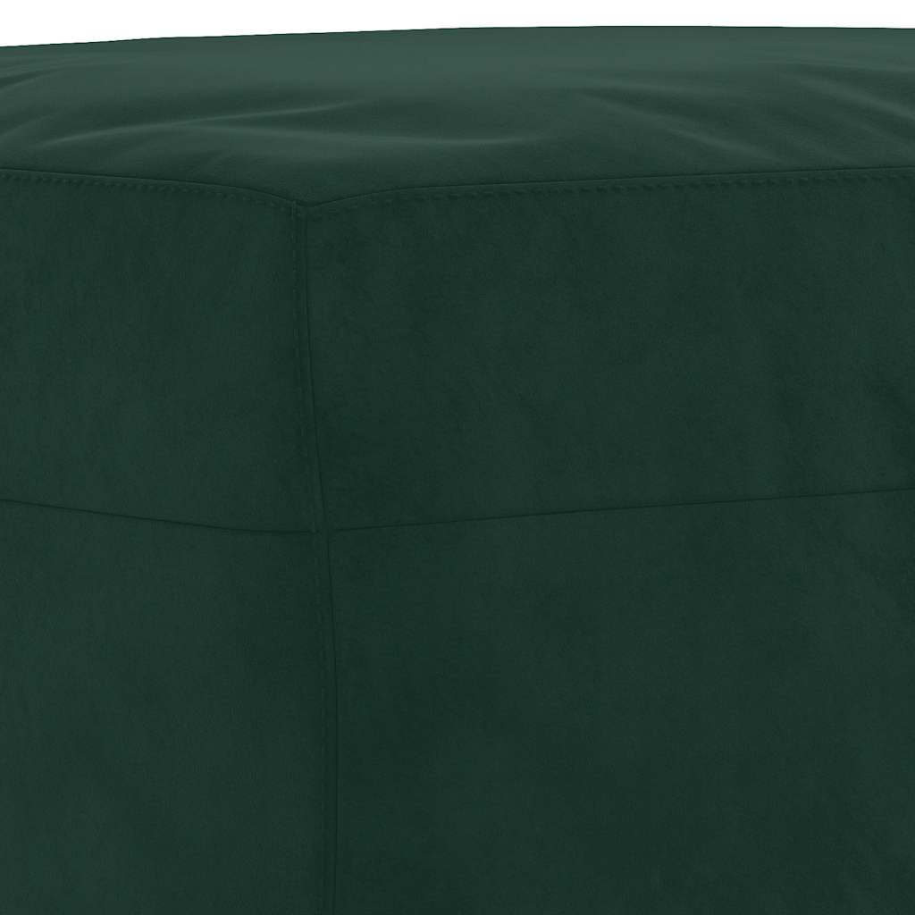 Set di Divani 3 pz con Cuscini Verde scuro in Velluto | homemem39