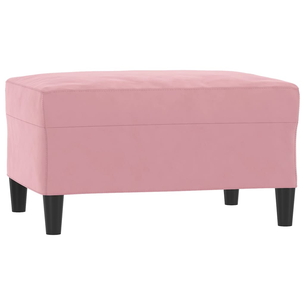 Set di Divani 3 pz con Cuscini rosa in Velluto | homemem39