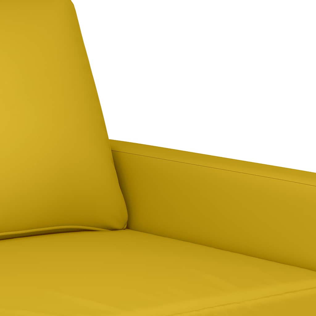 Set di Divani 2 pz con Cuscini giallo in Velluto | homemem39